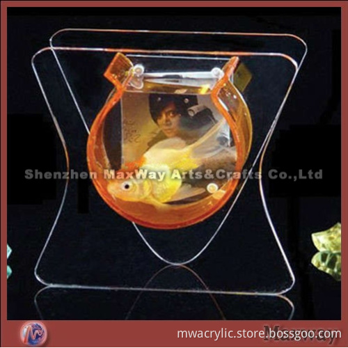 Ingenious Transparent Acrylic Goldfish Bowl/Aquarium/Tank/Jar with Photo Frame